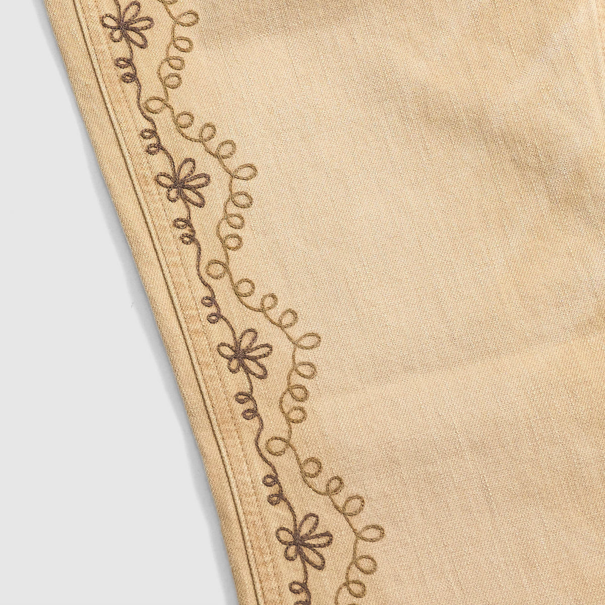 RRL Ladies Embroidered Natural Bootcut Denim Jeans