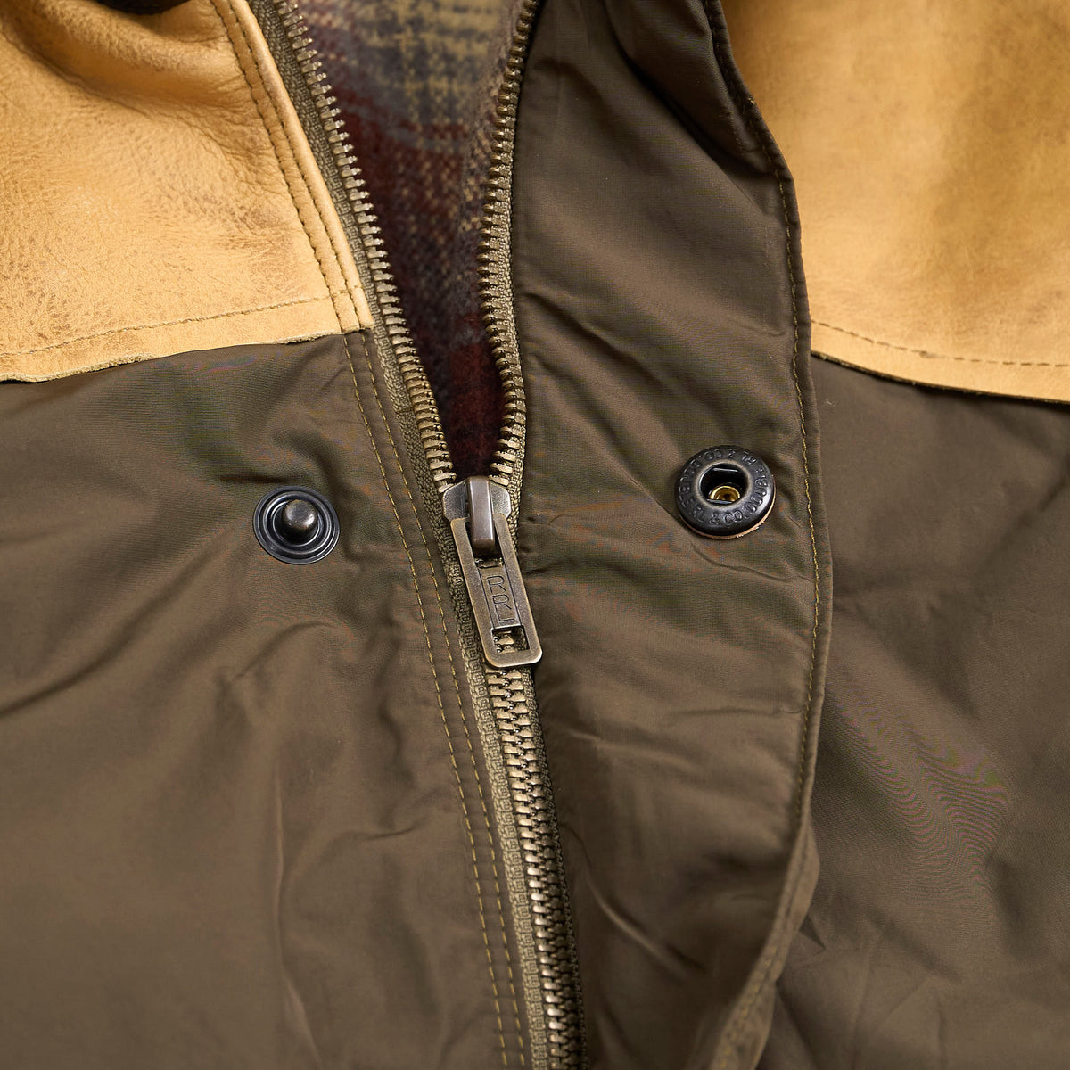 Double RL Western Leather-Yoke Outdoor Jacket