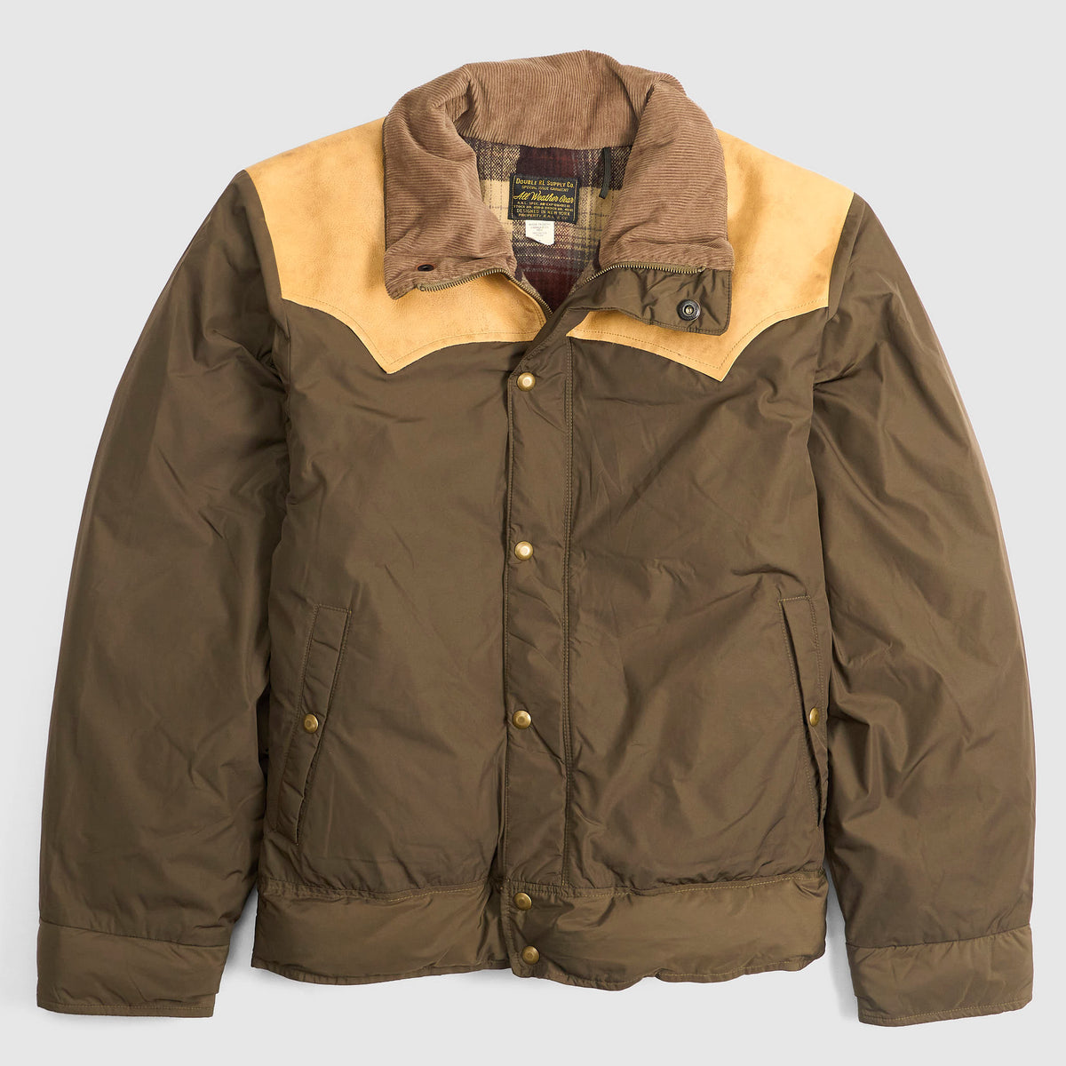 Double RL Western Leather-Yoke Outdoor Jacket