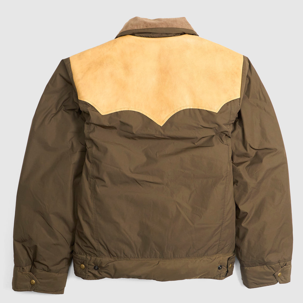 Double RL Western Leather-Yoke Outdoor Jacket