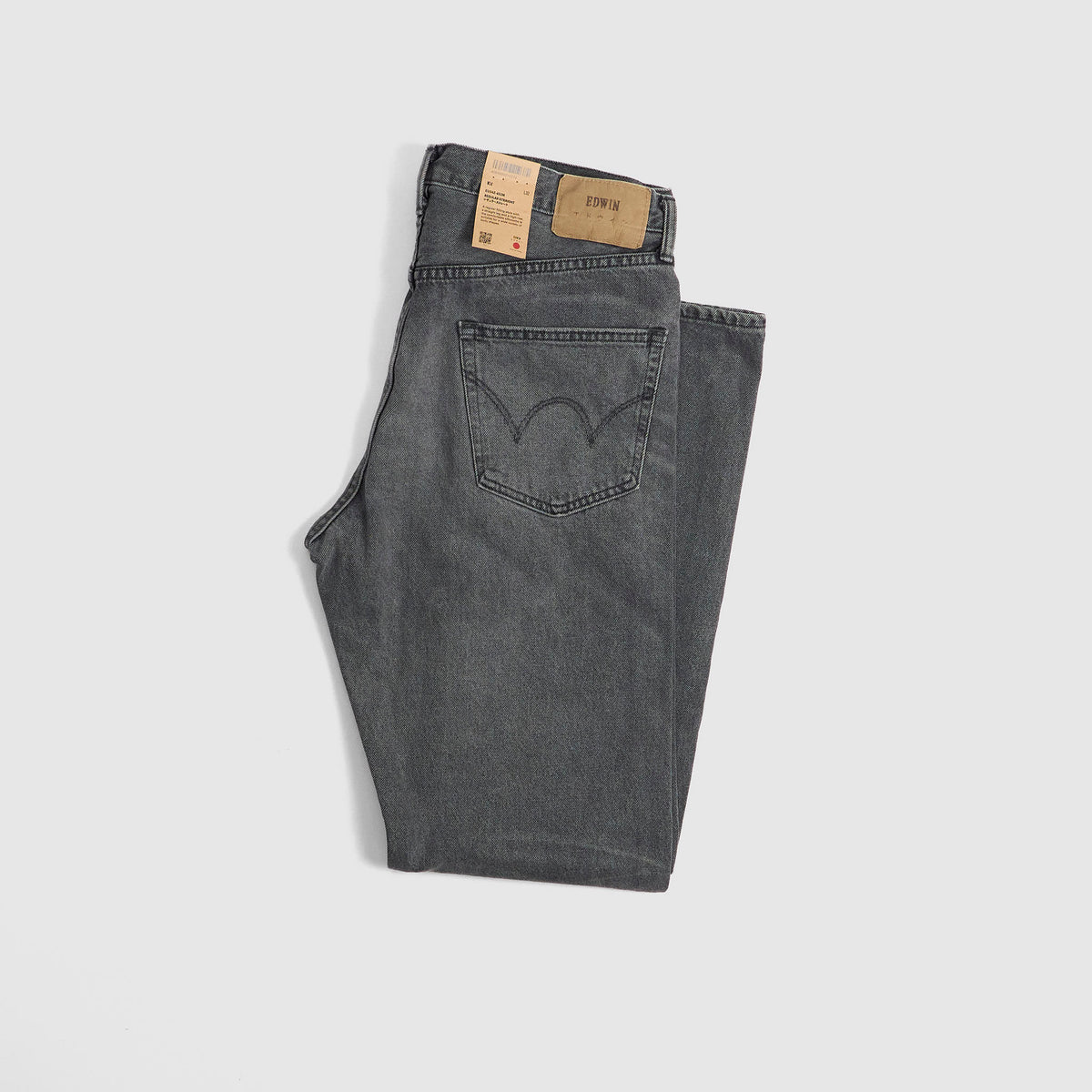Edwin 5-Pocket Straight Black Denim 5 Pkt Jeans