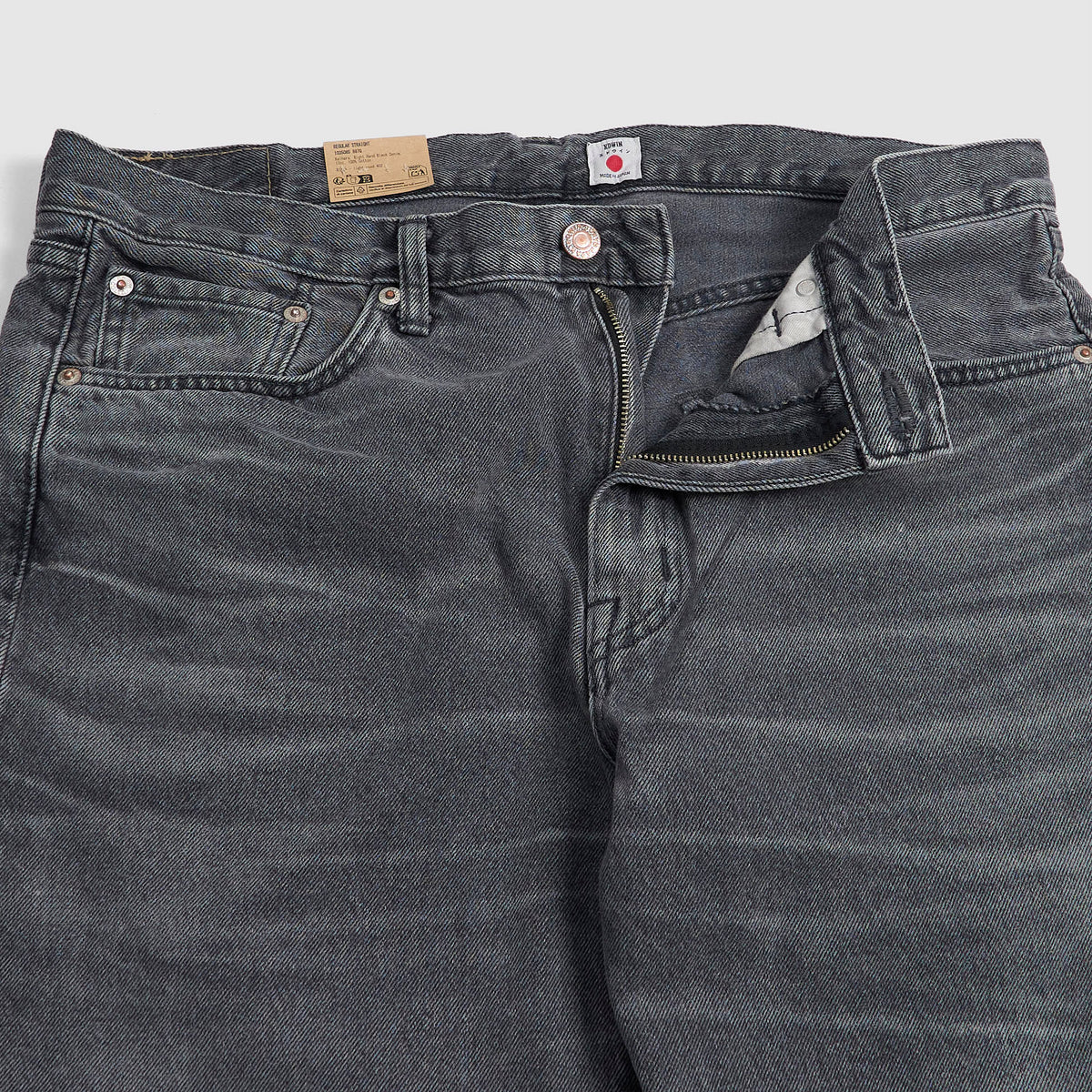 Edwin 5-Pocket Straight Black Denim 5 Pkt Jeans