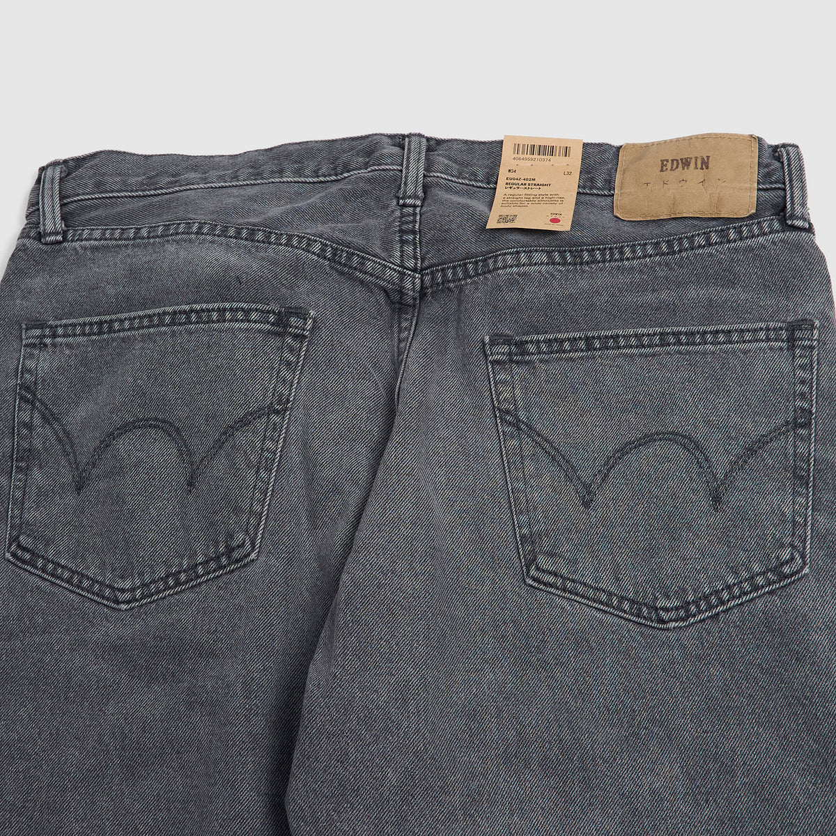 Edwin 5-Pocket Straight Black Denim 5 Pkt Jeans