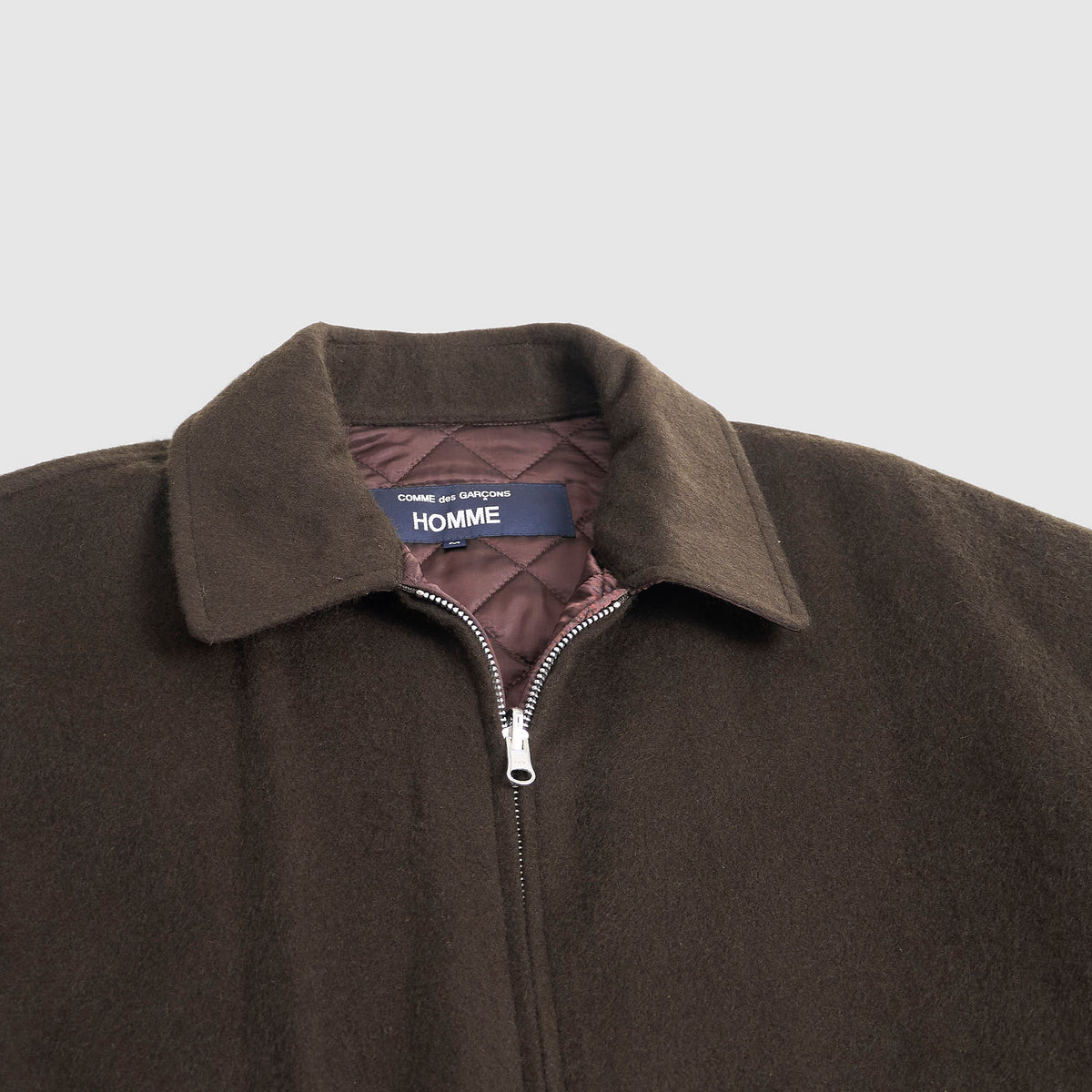 Comme Des Garçons Homme Quilted Reversible Zip Wool Jacket