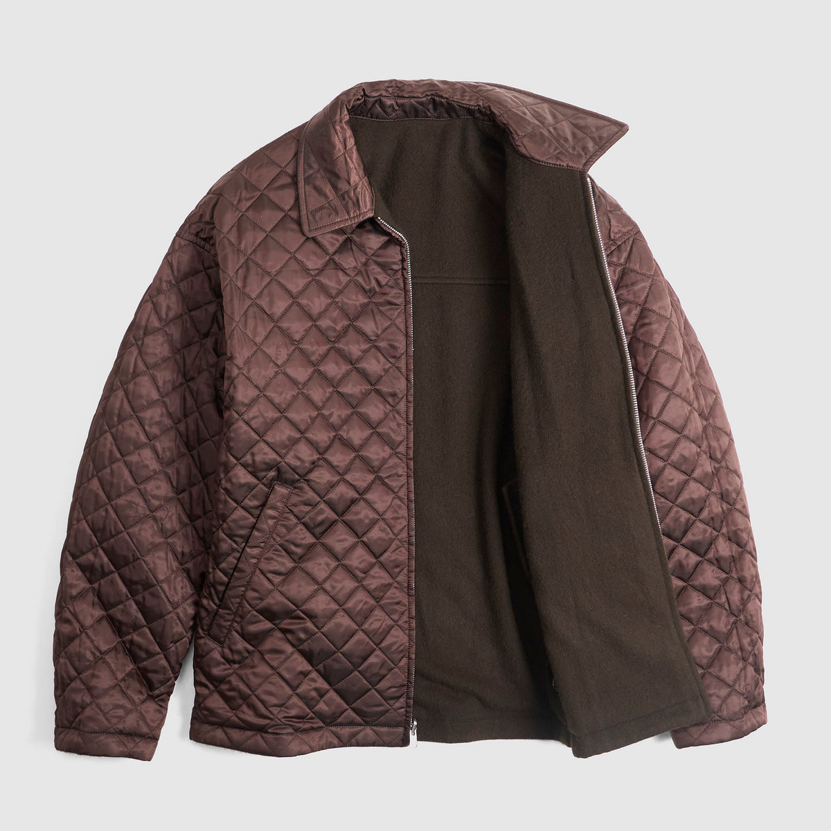 Comme Des Garçons Homme Quilted Reversible Zip Wool Jacket