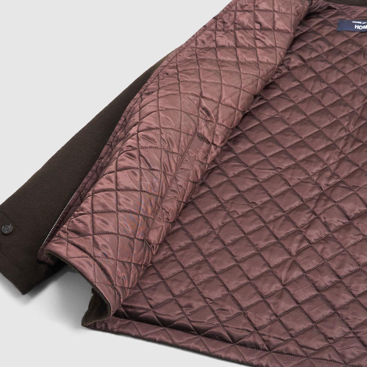 Comme Des Garçons Homme Quilted Reversible Zip Wool Jacket