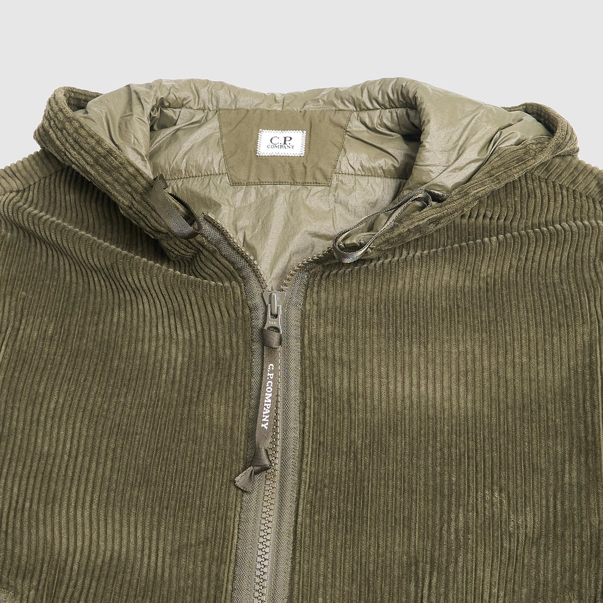 C.P. Company Lined Corduroy Hooded Zip Jacket