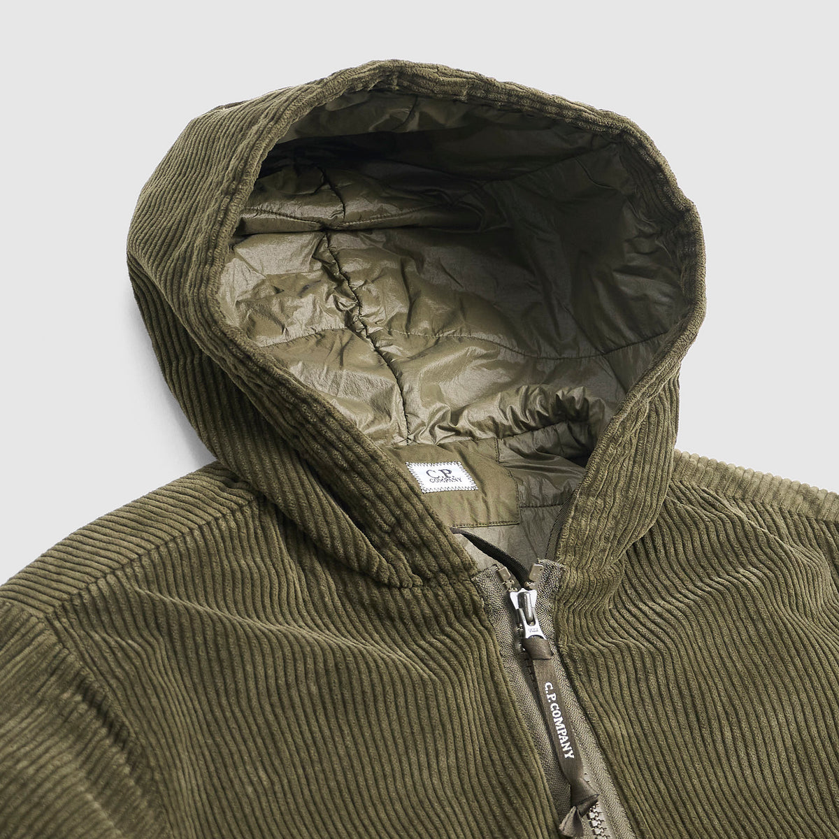 C.P. Company Lined Corduroy Hooded Zip Jacket