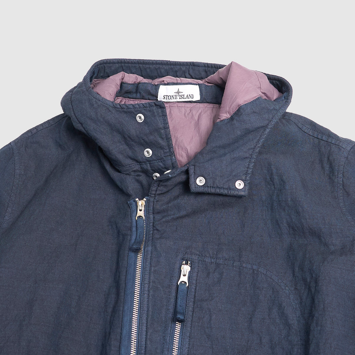 Stone Island Diagonal Cotton Wool Short Parka