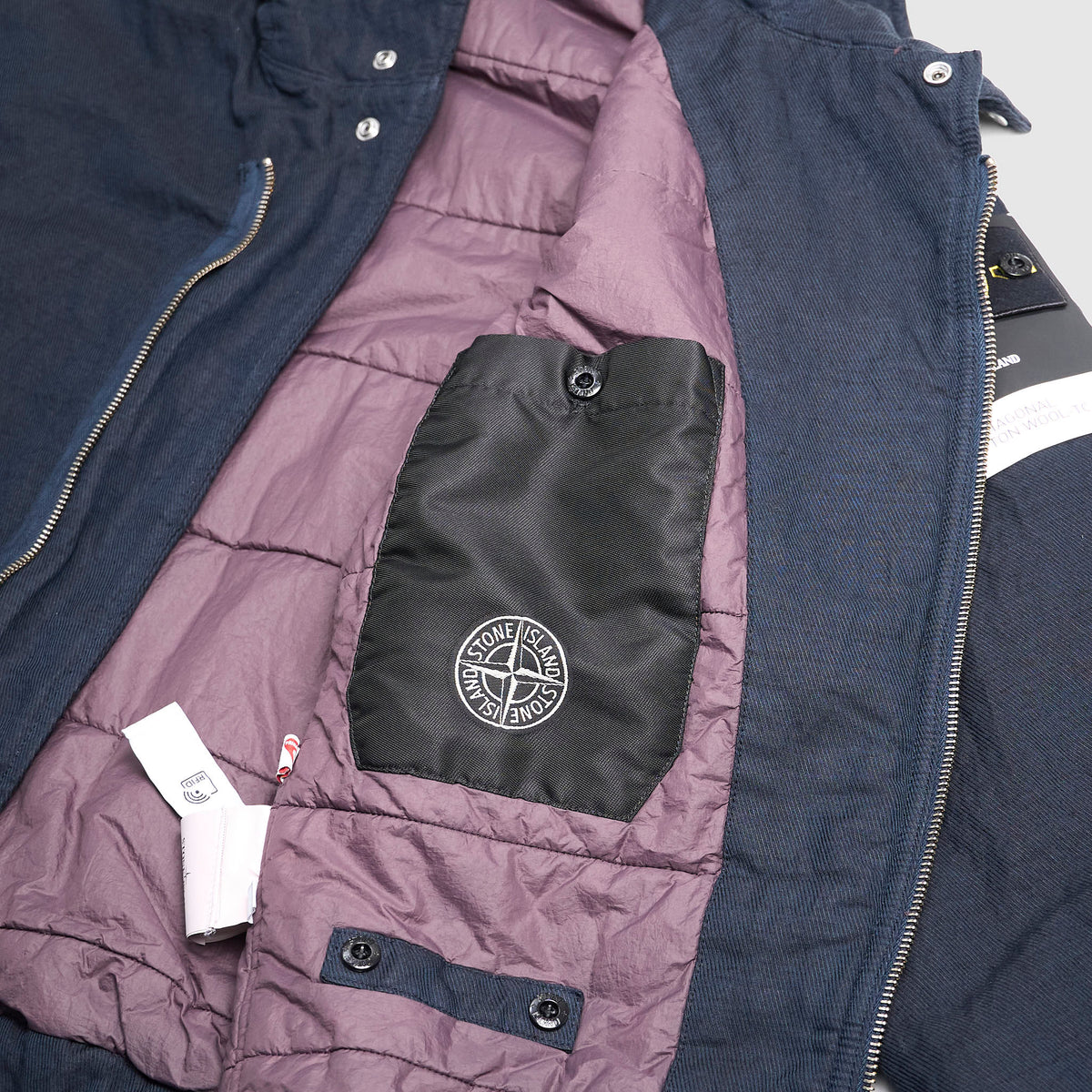 Stone Island Diagonal Cotton Wool Short Parka