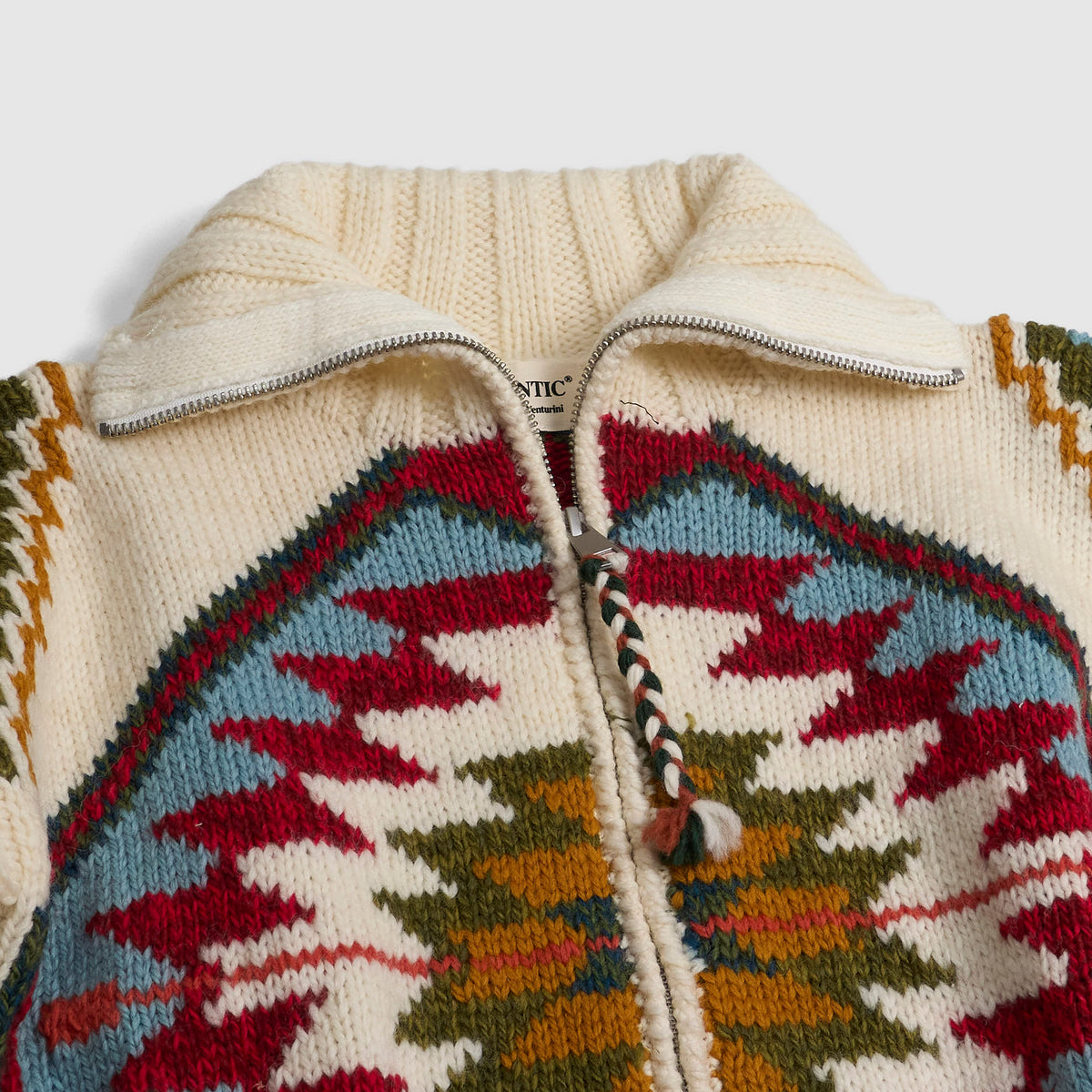 Frantic Full Zip Hand-Knitted Southwestern Inspired Cardigan