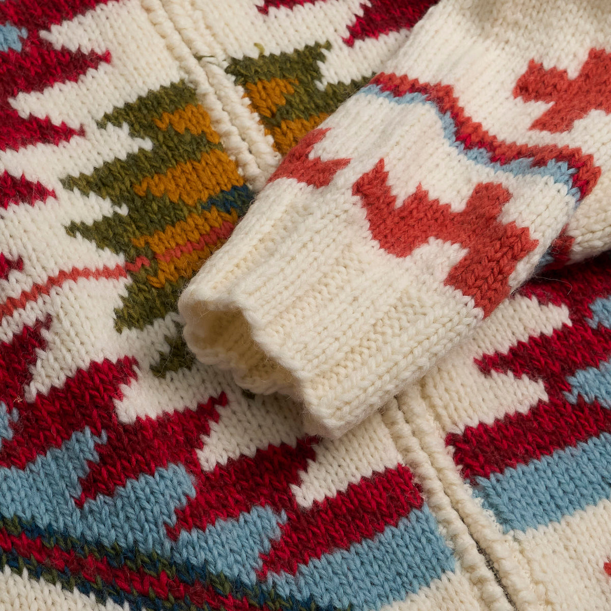Frantic Full Zip Hand-Knitted Southwestern Inspired Cardigan