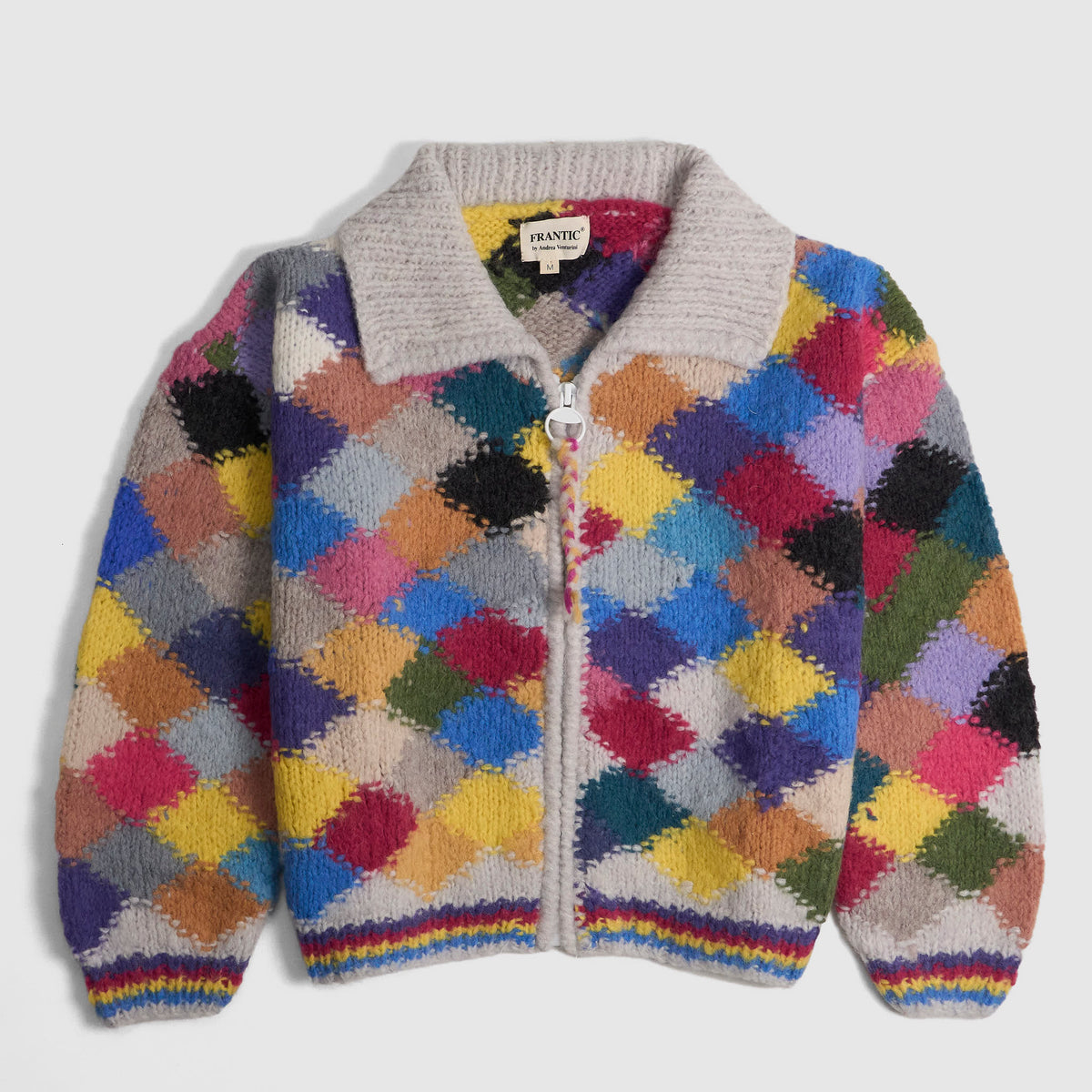Frantic Ladies Hand-Knitted Full-Zip Cardigan