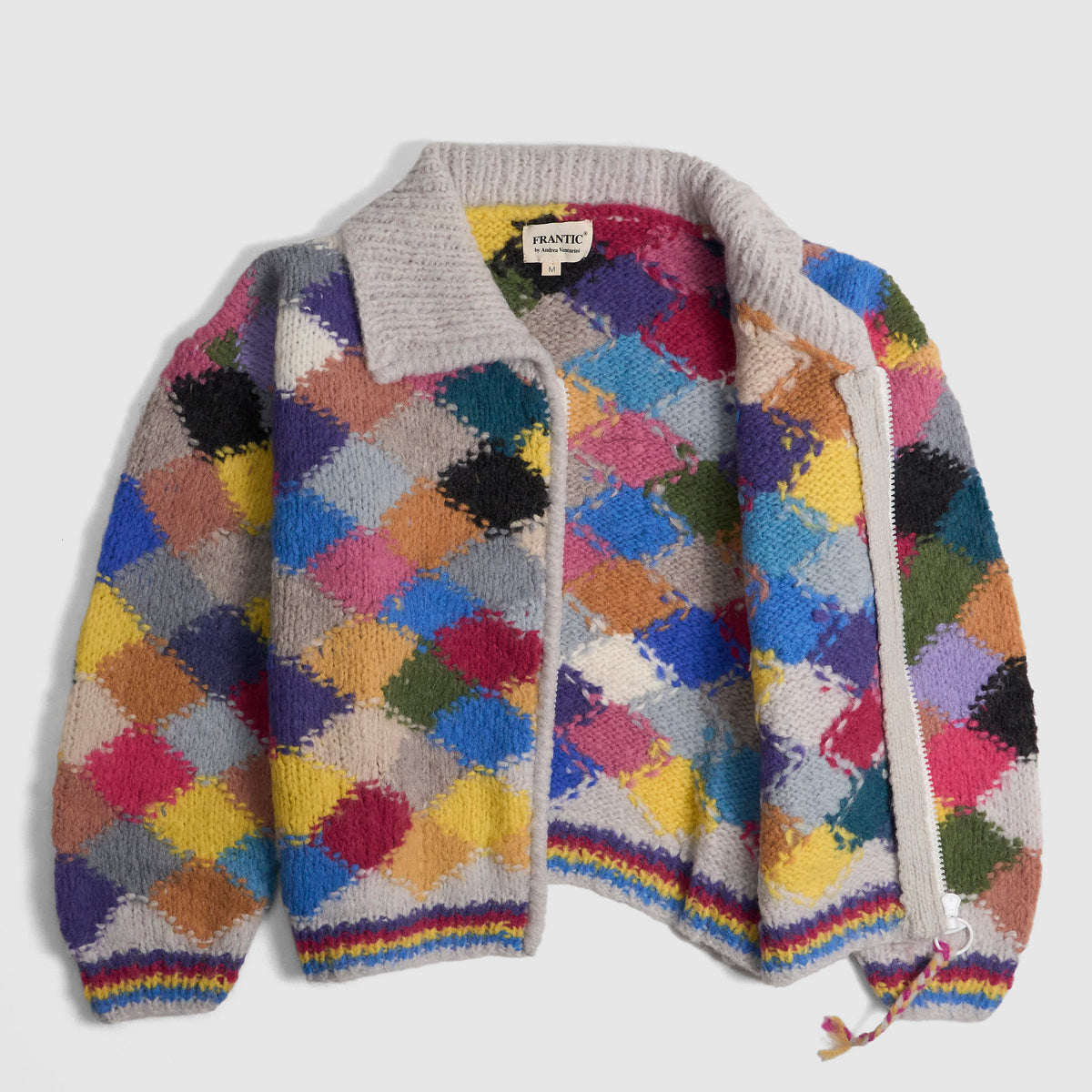Frantic Ladies Hand-Knitted Full-Zip Cardigan