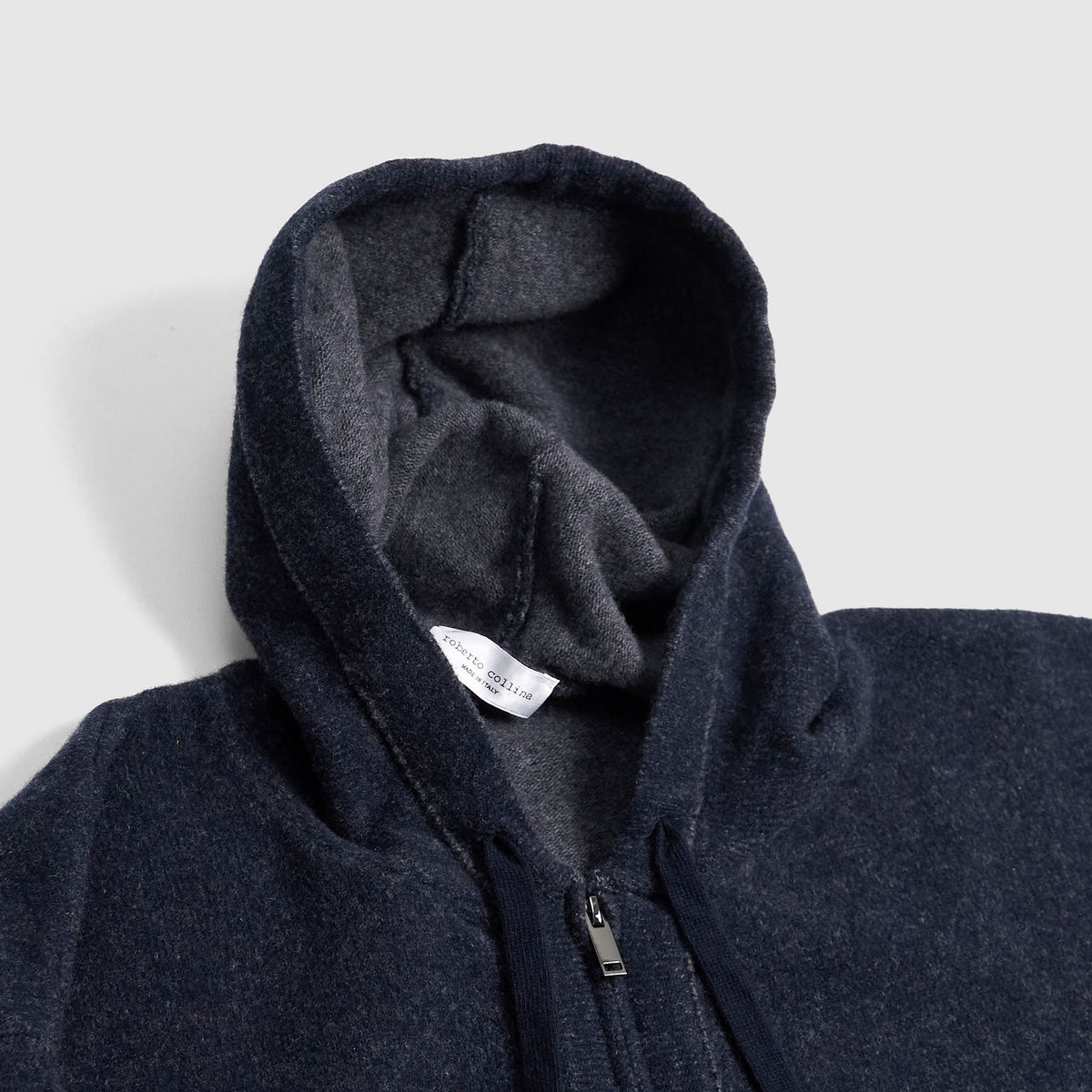Roberto Collina Knit Zip Extrafine Merino Comfy Hoodie