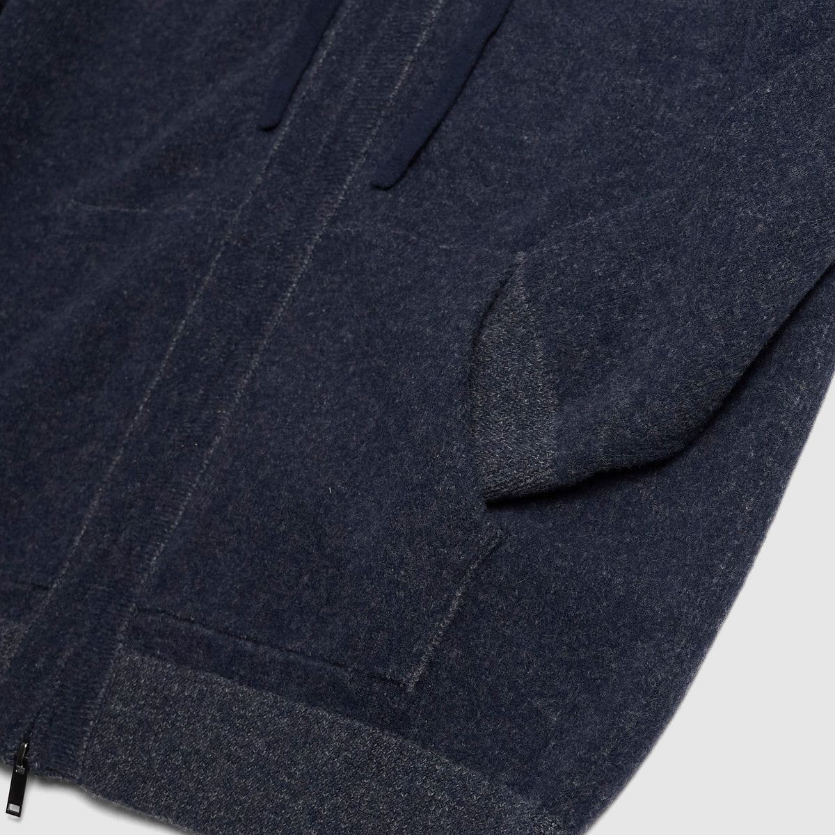 Roberto Collina Knit Zip Extrafine Merino Comfy Hoodie