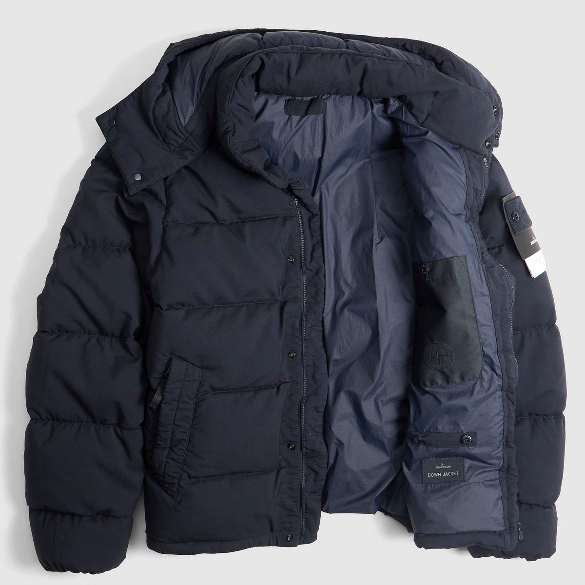 Stone Island Ghost Piece Wool Rip Stop Down Jacket