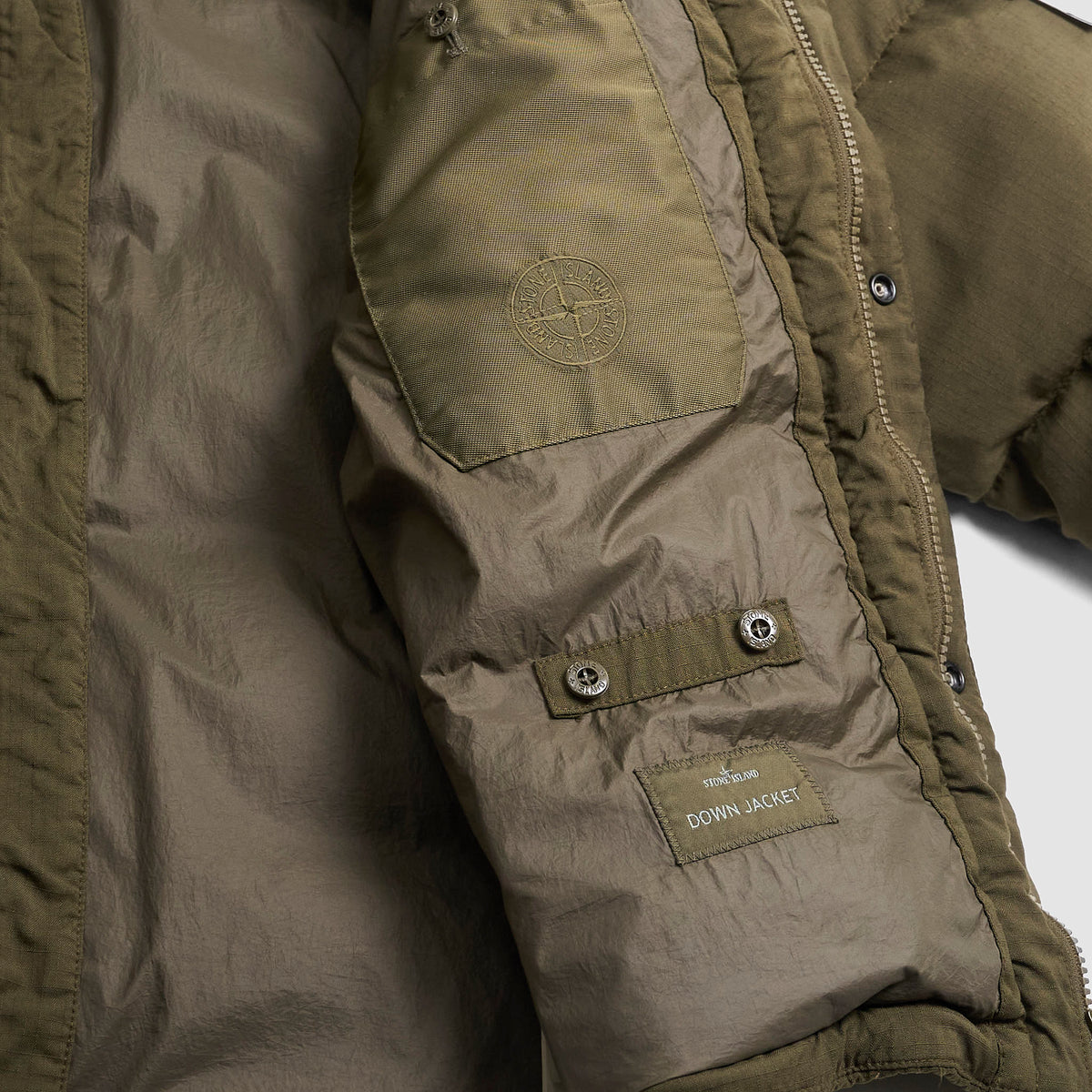 Stone Island Ghost Piece Wool Rip Stop Down Jacket