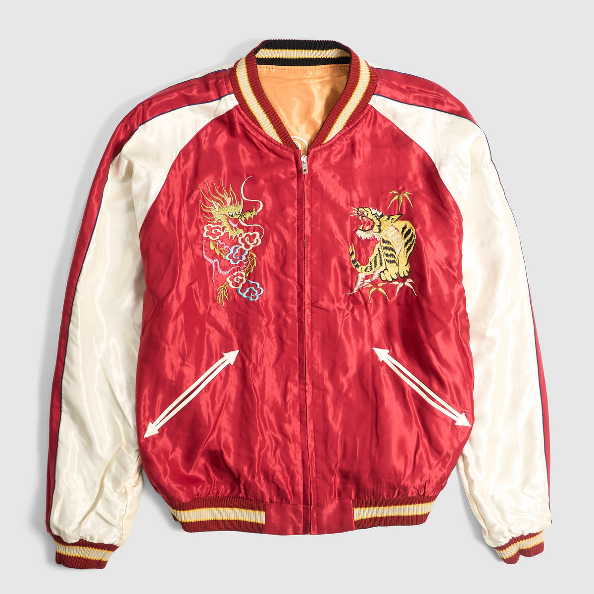 Tailor Toyo Souvenir Reversible Jacket Golden Eagle Red Dragon
