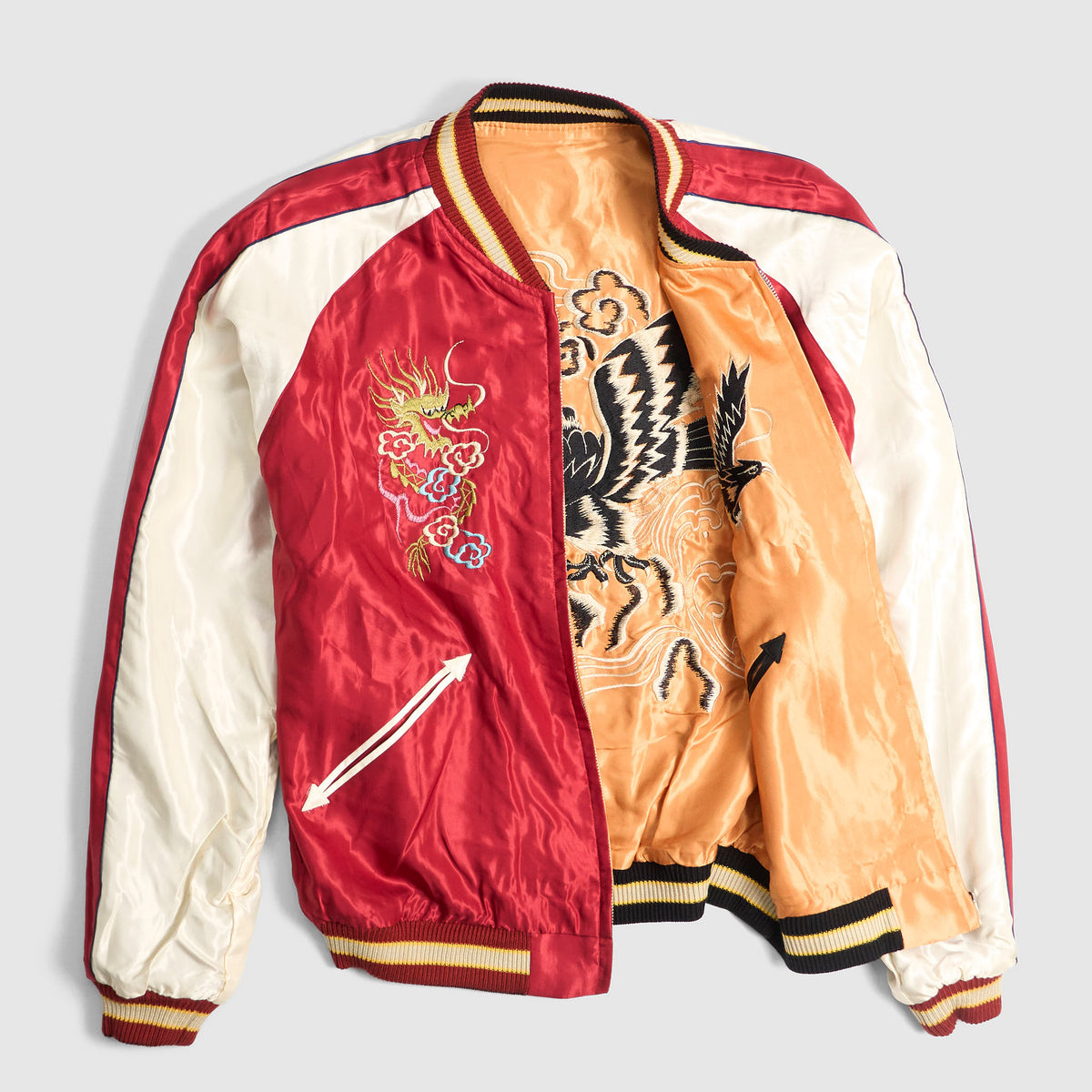Tailor Toyo Souvenir Reversible Jacket Golden Eagle Red Dragon