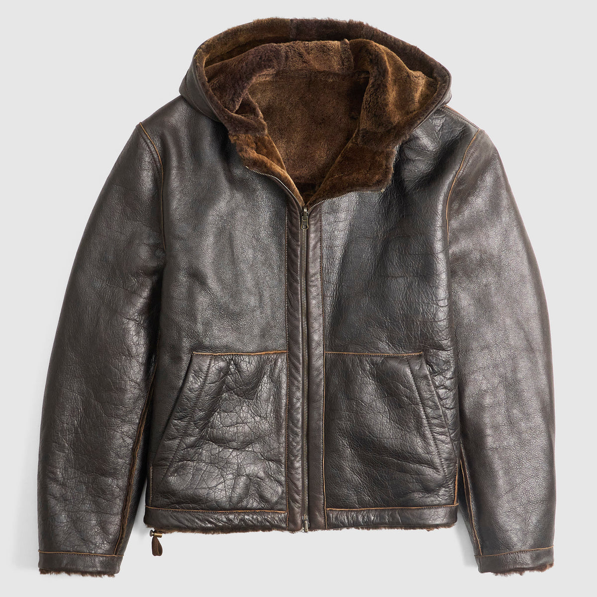Salvatore Santoro Hooded Lambskin Reversible Shearling Jacket