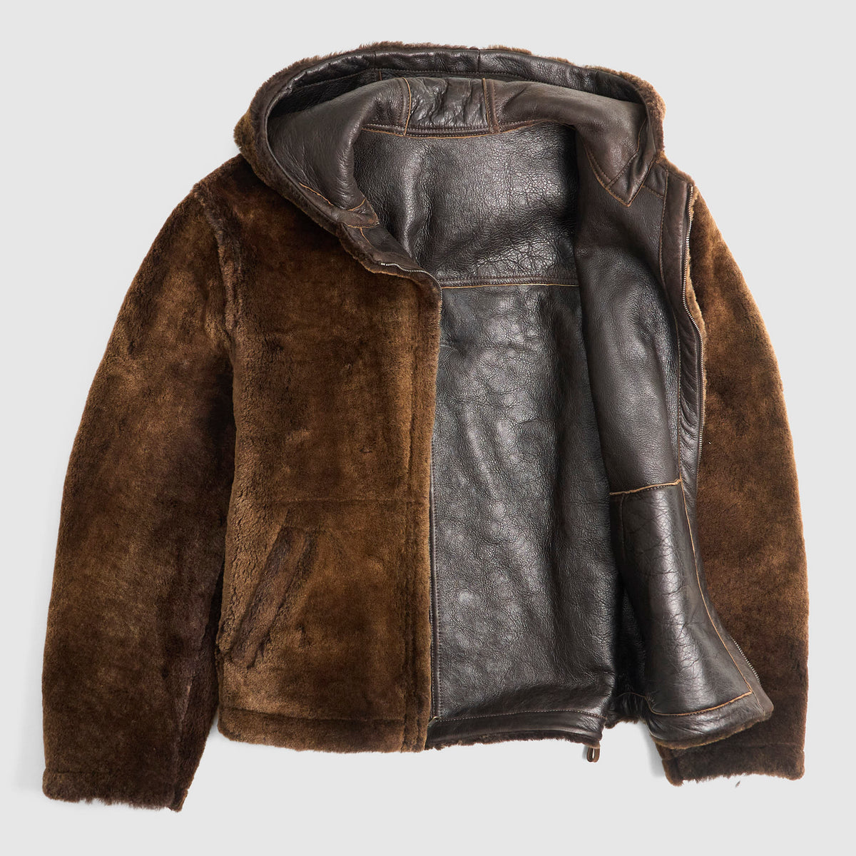 Salvatore Santoro Hooded Lambskin Reversible Shearling Jacket
