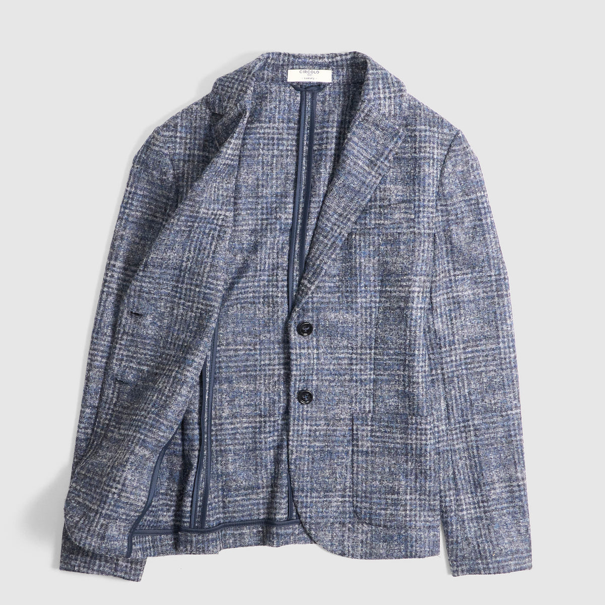 Circolo Blazer Ladies 2 Button Plaid Alpaca Blazer