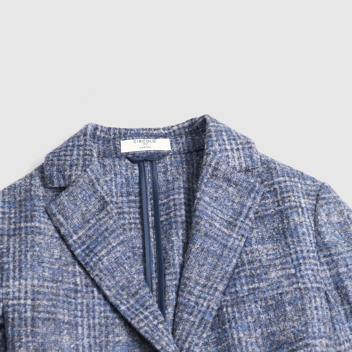 Circolo Blazer Ladies 2 Button Plaid Alpaca Blazer