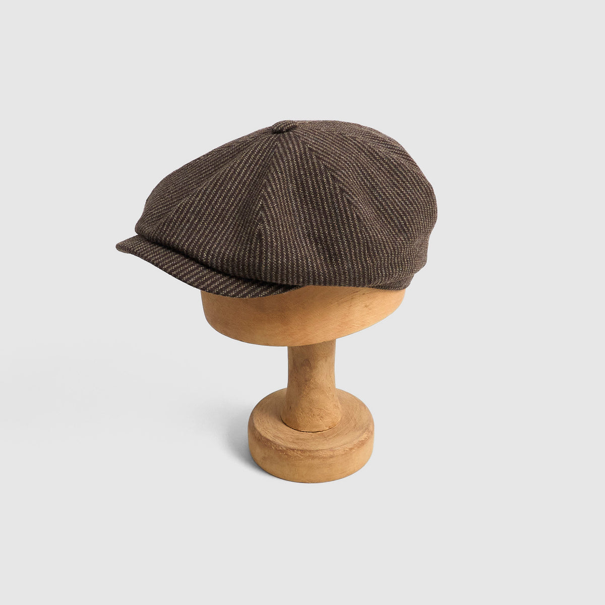 Stetson Hatteras Striped Virgin Wool Newsboy Cap