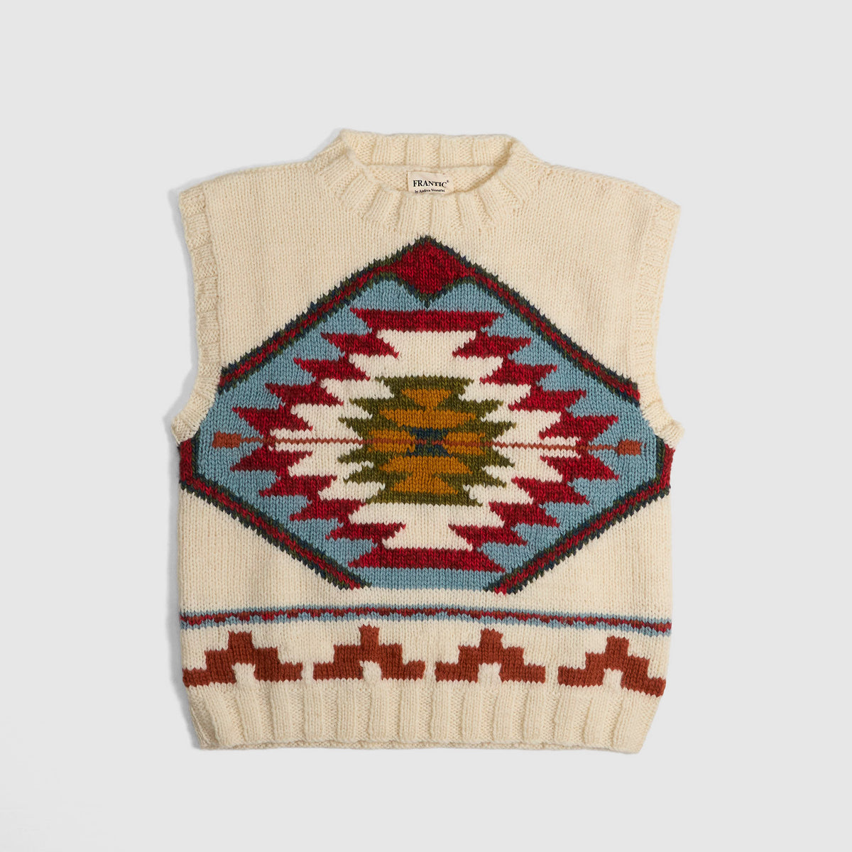 Frantic Southwestern Knitted Sleevles Jumper