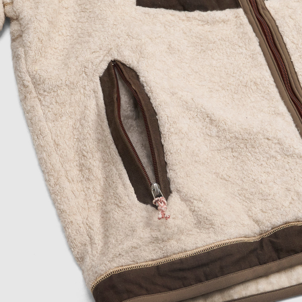 Cottle x DeeCee style Natural Cashmere Sunset Pile Fleece Jacket