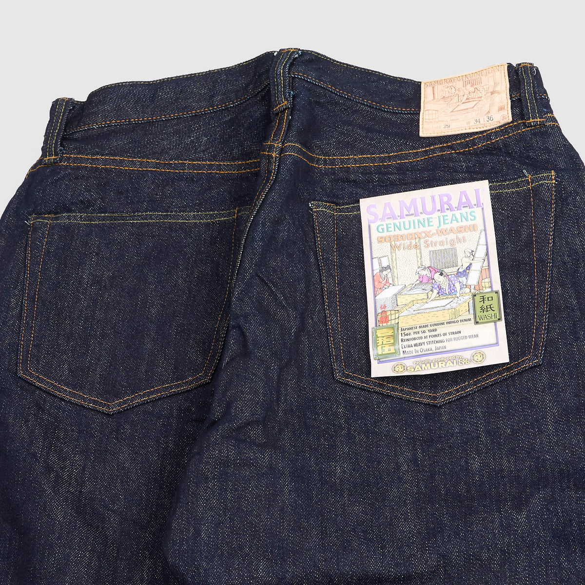 Samurai Jeans 5-Pocket 15oz Wide Straight Washi Jeans