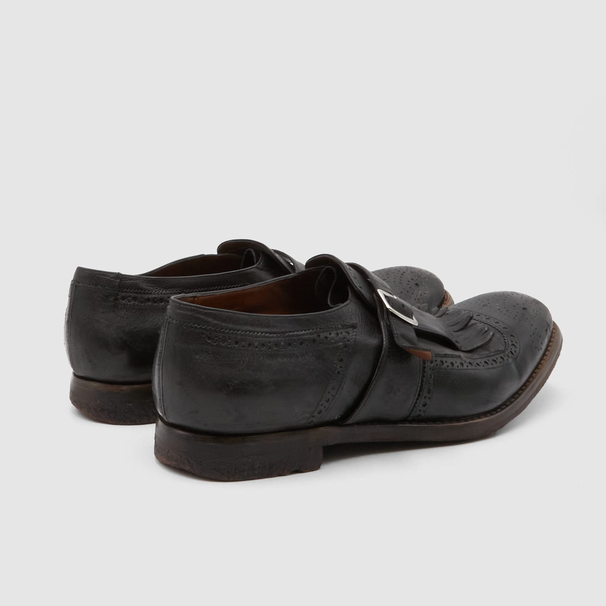 Church&#39;s Distressed Side Buckle Shanghai Loafer