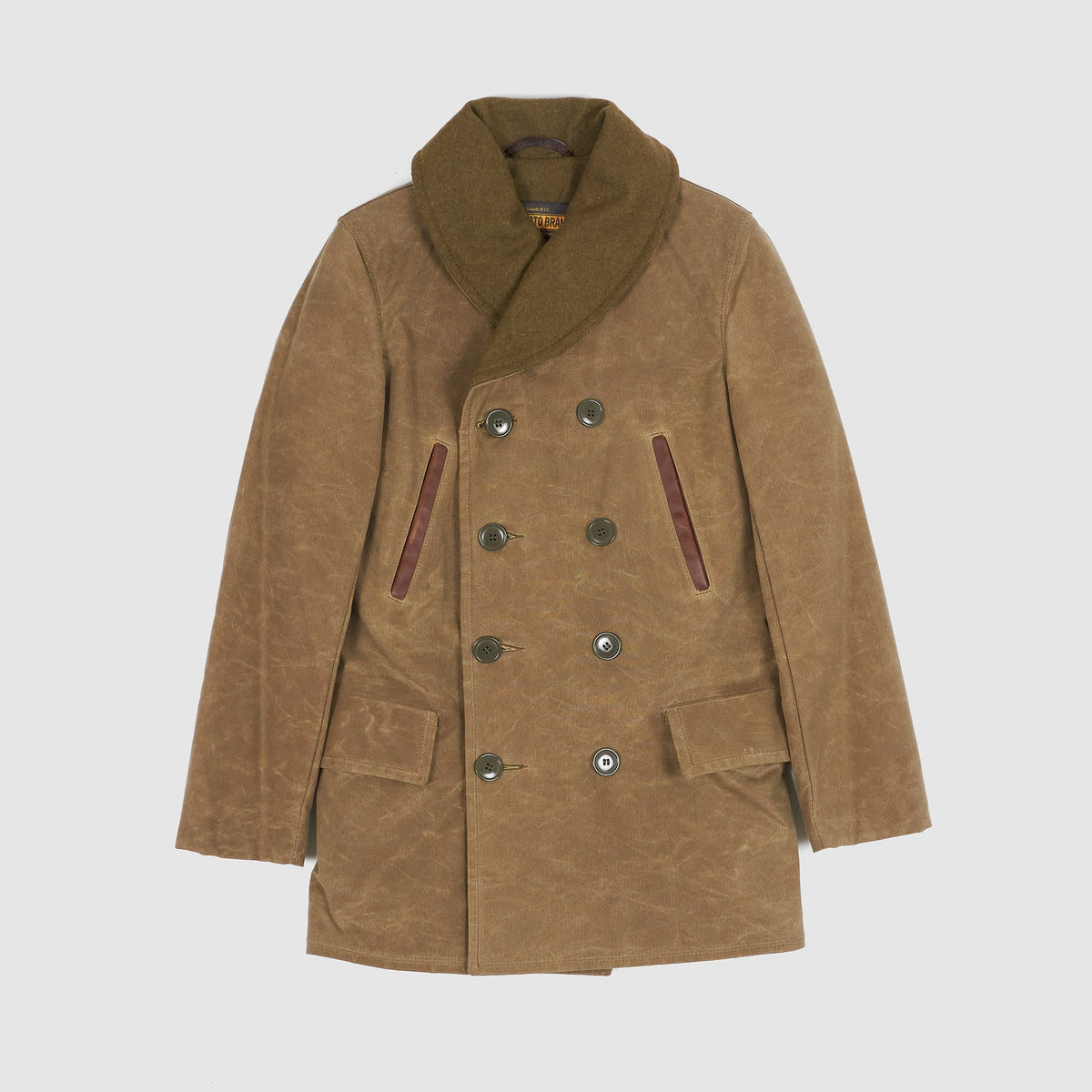 Schott Perfecto Brand Macinaw Waxed Cotton Peacoat