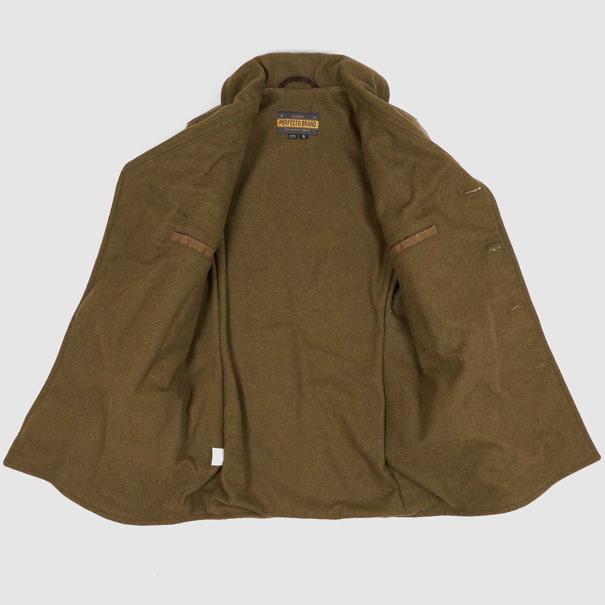 Schott Perfecto Brand Macinaw Waxed Cotton Peacoat