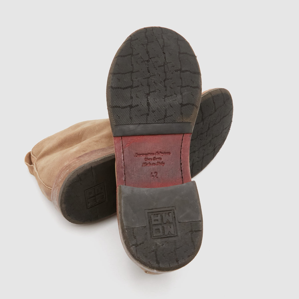 Moma Mens Vintage Treated Leather Chukka Boots