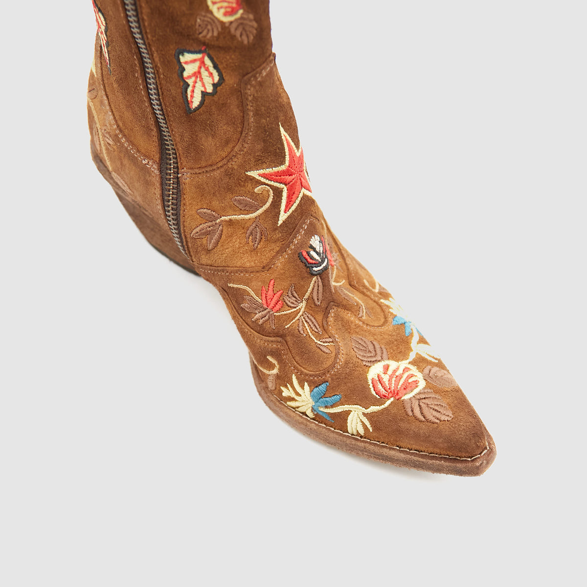 Fauzian Jeunesse Ladies Embroidered Western Ankle Boot
