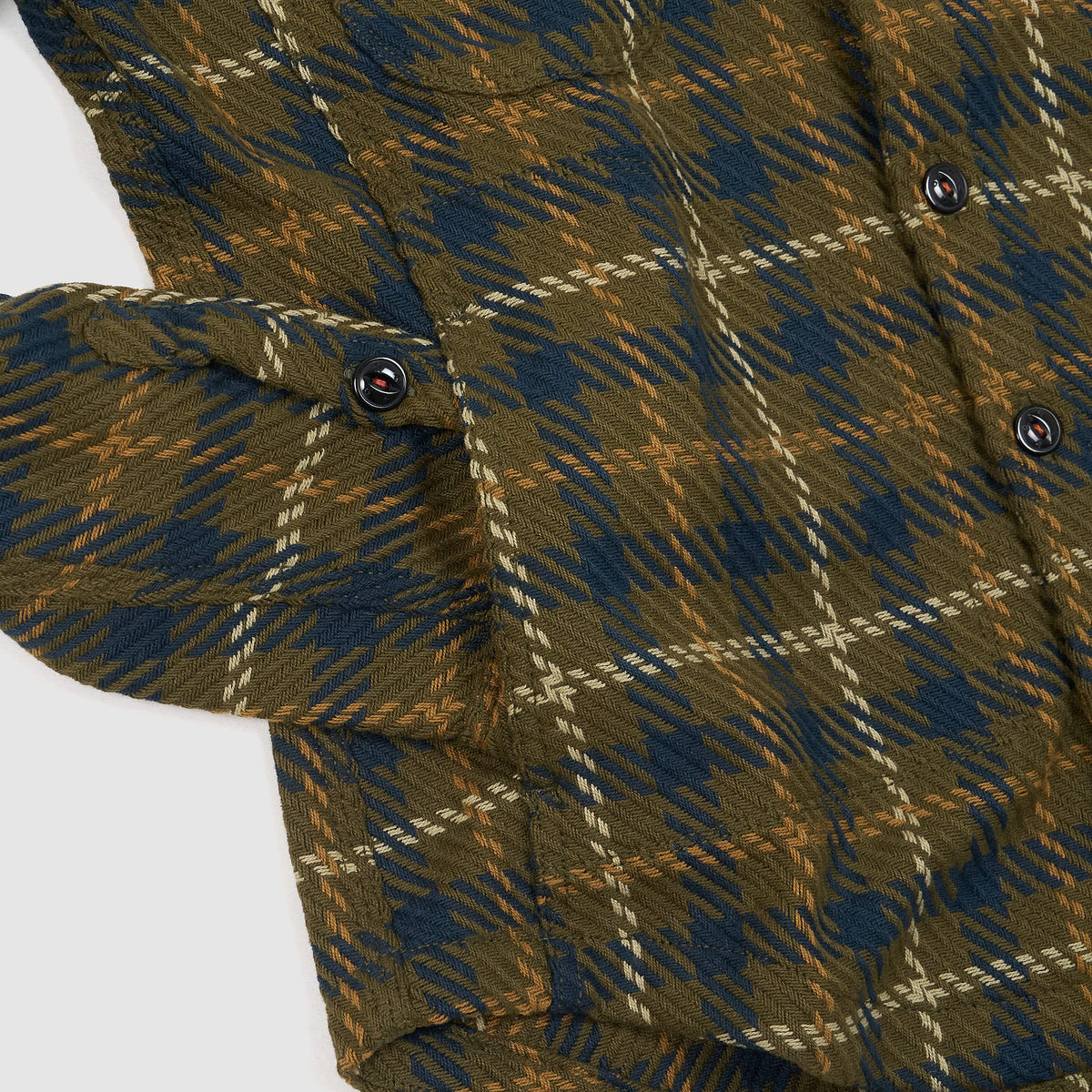 Hiroshi Kato Loose Weave 13oz Plaid Overshirt Jacket