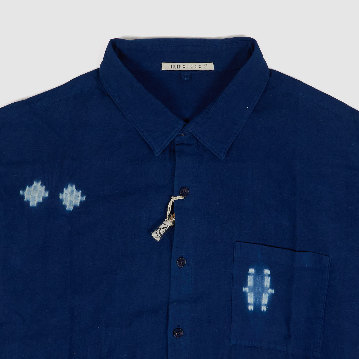 11.11 / eleven eleven Indigo Lovers Batic Printed Shirt