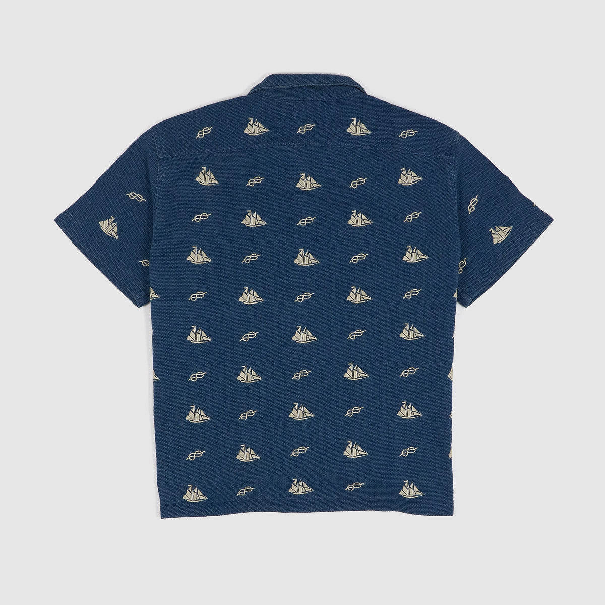 Double RL Short Sleeve Indigo Short Sleeve Camp Shirt
