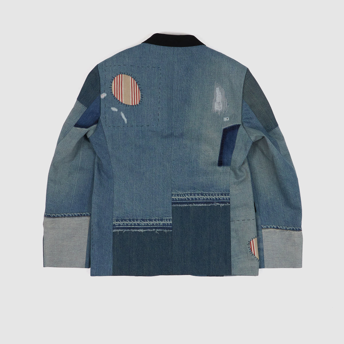 Junya Watanabe Man Patchwork Denim Tuxedo Blazer