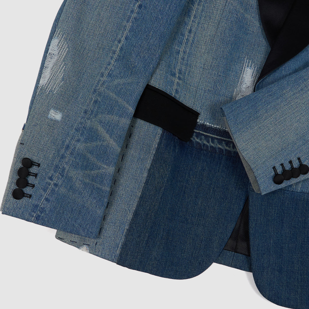 Junya Watanabe Man Patchwork Denim Tuxedo Blazer