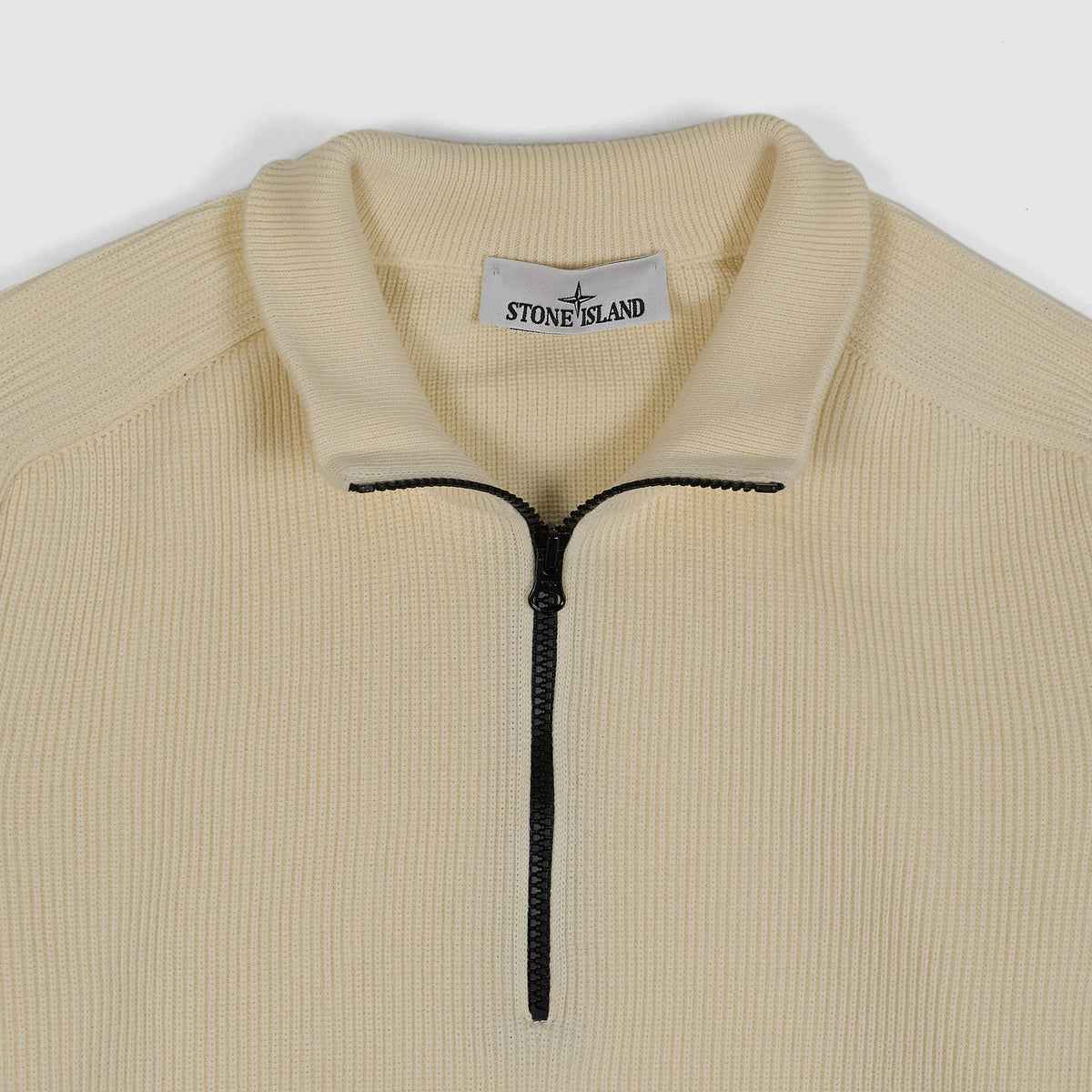 Stone Island Kitted Cotton Half Zip Jumper