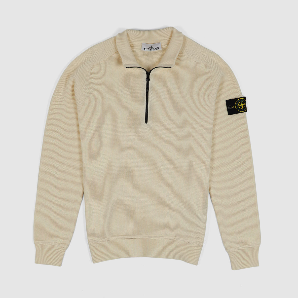 Stone Island Kitted Cotton Half Zip Jumper