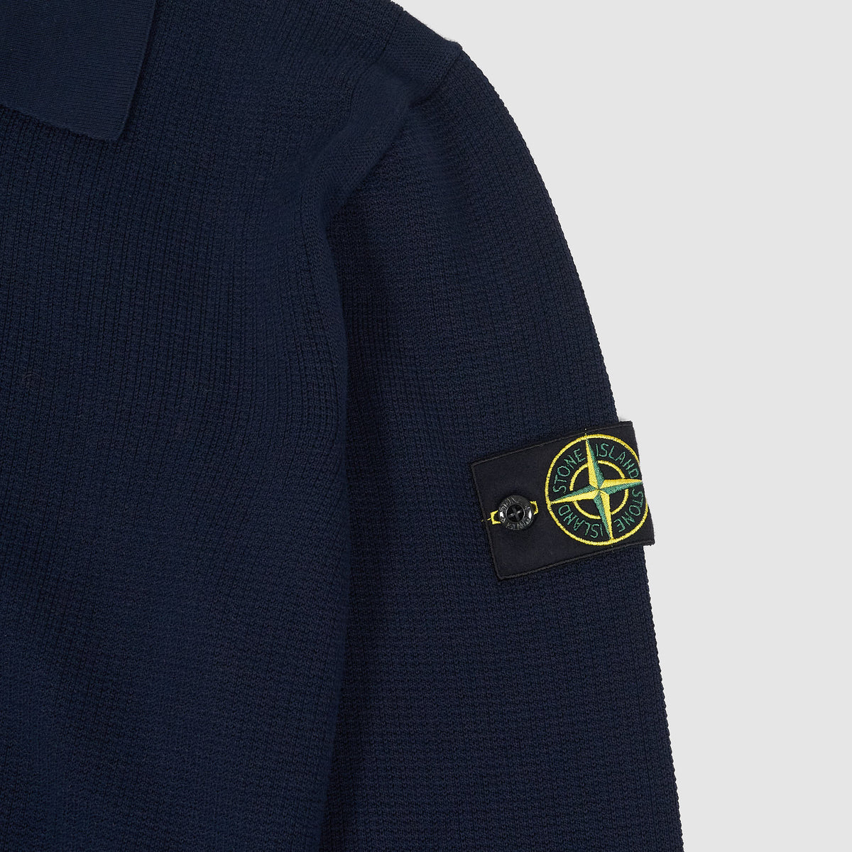 Stone Island Long Sleeve Cotton Knitted Polo Shirt