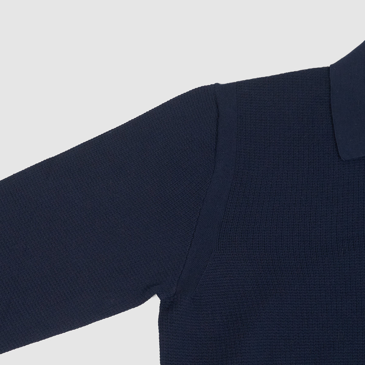 Stone Island Long Sleeve Cotton Knitted Polo Shirt