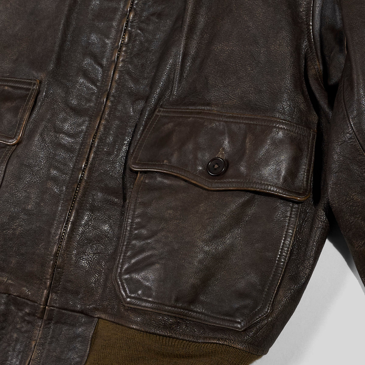 Double RL Leather Bomber Jacket