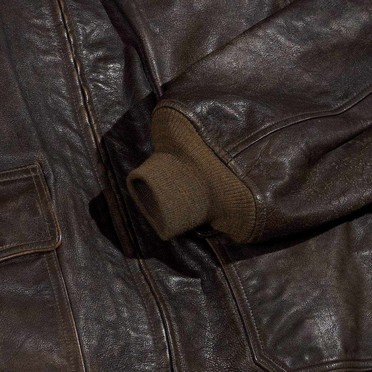 Double RL Leather Bomber Jacket