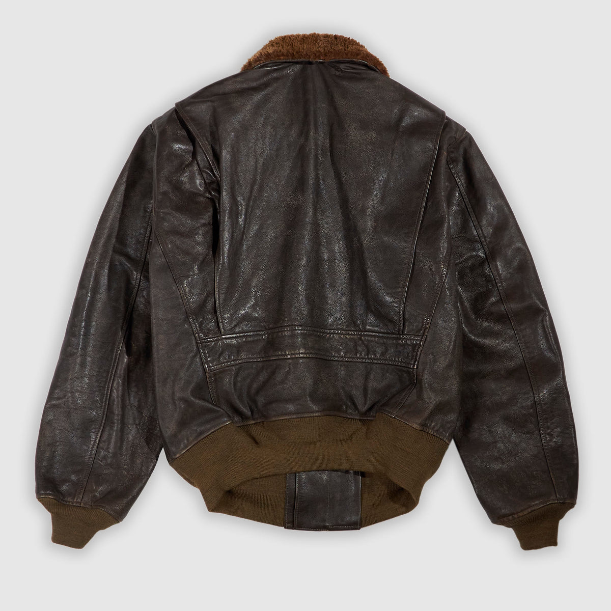 Double RL Leather Bomber Jacket