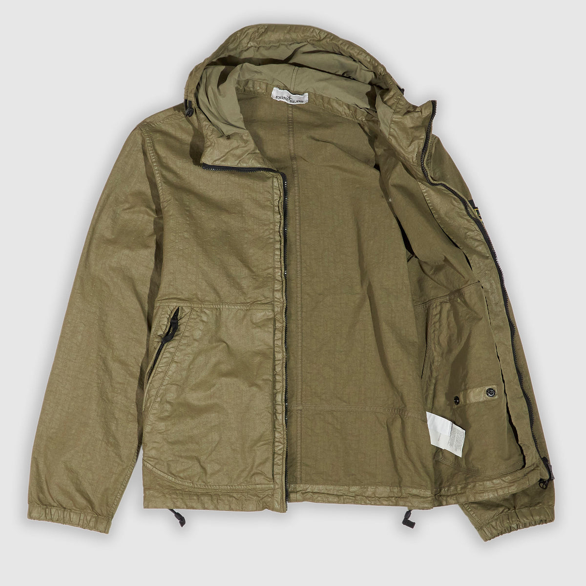 Stone Island Organic-Look Panama Hooded Jacket